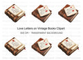 Love Letter on Old Book Clipart Bundle