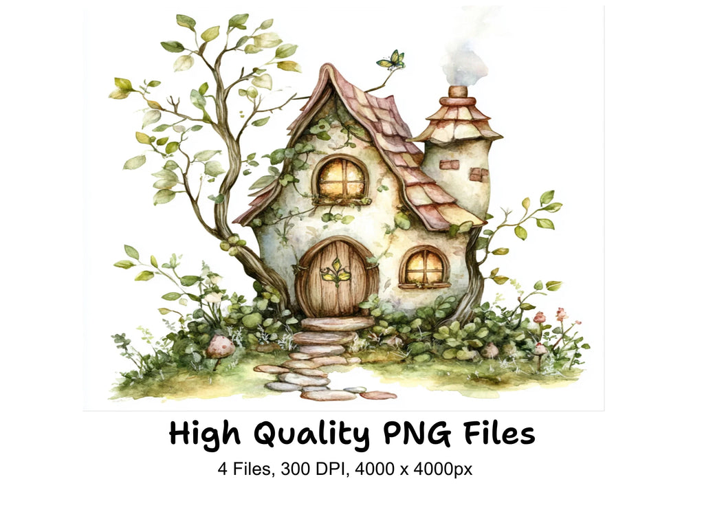 Enchanted Forest Dwelling Clipart Bundle