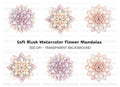 Soft Pastel Dahlia Flower Clipart Bundle