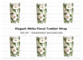 Elegant Floral Tumbler Clipart Bundle