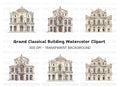 Baroque Palace Architecture Clipart Bundle