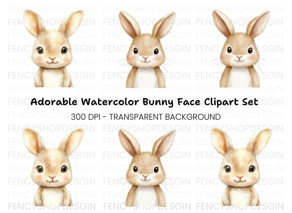 Cute Bunny Clipart Bundle