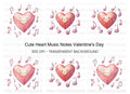 Cute Heart Music Notes Clipart Bundle
