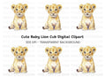 Sweet Lion Cub Illustration Clipart Bundle