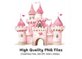 Pink Princess Castle Clipart Bundle