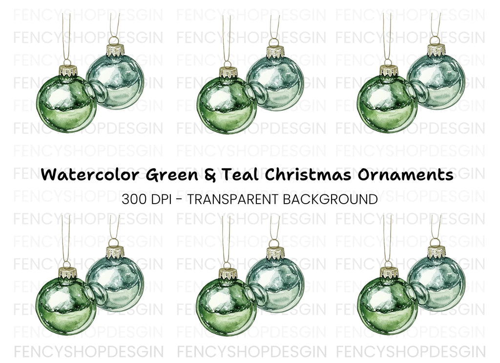 Christmas Ornaments Clipart Bundle