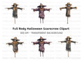 Spooky Scarecrow Halloween Clipart Bundle