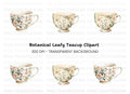Delicate Teacups Clipart Bundle