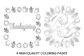Thanksgiving Harvest Wreath Coloring Books