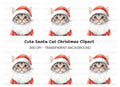 Santa Cat Clipart Bundle