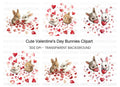Cute Bunny Love Clipart Bundle