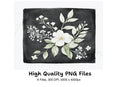 Chalkboard Floral Foliage Clipart Bundle