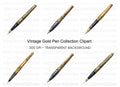 Elegant Vintage Fountain Pen Clipart Bundle