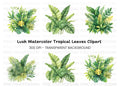 Tropical Leaves Clipart Bundle
