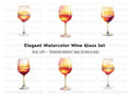 Wine Glass Clipart Bundle