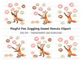 Playful Foxes and Donuts Clipart Bundle