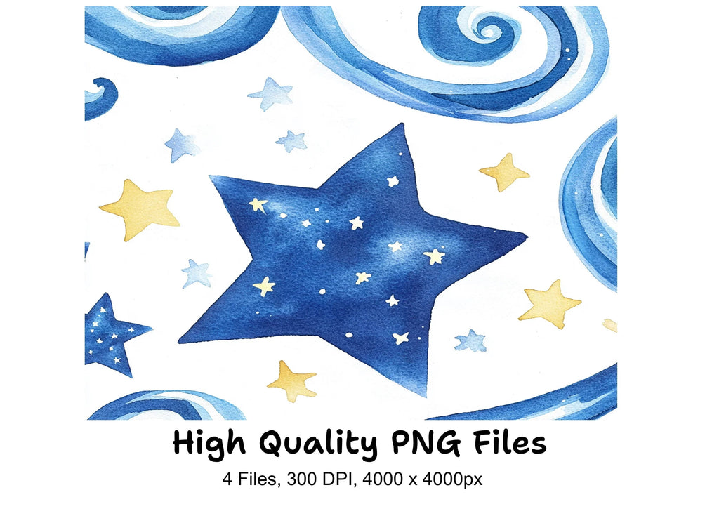 Night Sky Stars Clipart Bundle