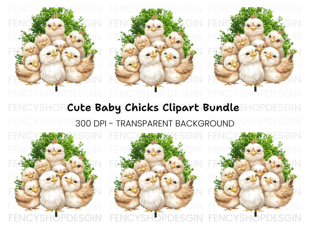 Adorable Baby Chicks Clipart Bundle