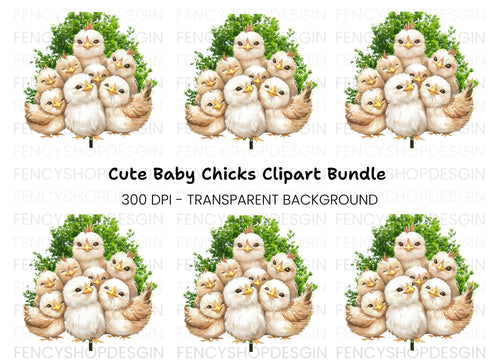 Adorable Baby Chicks Clipart Bundle