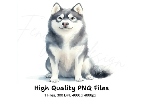 Adorable Siberian Husky Dog Clipart Bundle