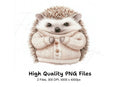 Charming Hedgehog in Sweater Clipart Bundle