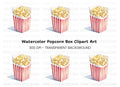 Classic Popcorn Box Clipart Bundle