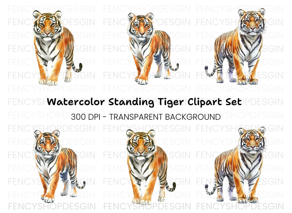 Majestic Tiger Clipart Bundle