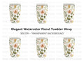 Floral Tumbler Clipart Bundle