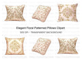 Elegant Floral Pattern Pillow Clipart Bundle
