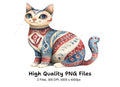 Boho Chic Cat Clipart Bundle