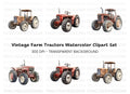 Vintage Farm Tractor Clipart Bundle