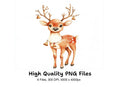 Cute Christmas Reindeer Clipart Bundle