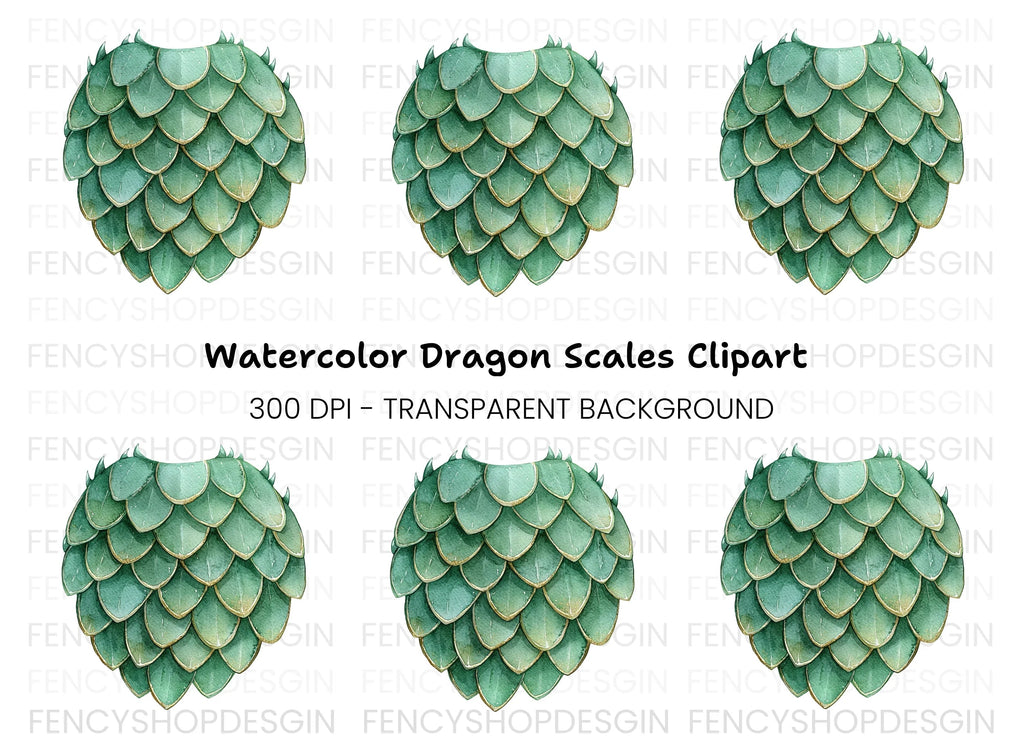 Dragon Scales Clipart Bundle