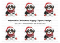 Festive Puppy Christmas Ornaments Clipart Bundle