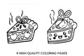 Cute Pie Slices Coloring Books