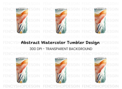 Abstract Floral Slim Tumbler Clipart Bundle