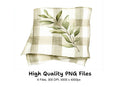 Plaid Blanket with Greenery Clipart Bundle