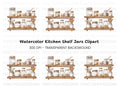 Kitchen Pantry Jars Shelf Clipart Bundle