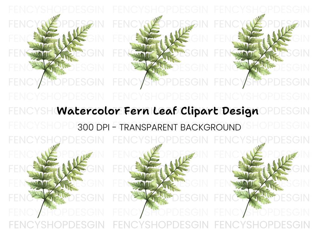 Fern Leaf Clipart Bundle