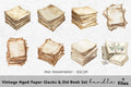 Vintage Aged Stacks Old Book Clipart Bundle
