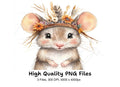 Boho Baby Mouse Clipart Bundle