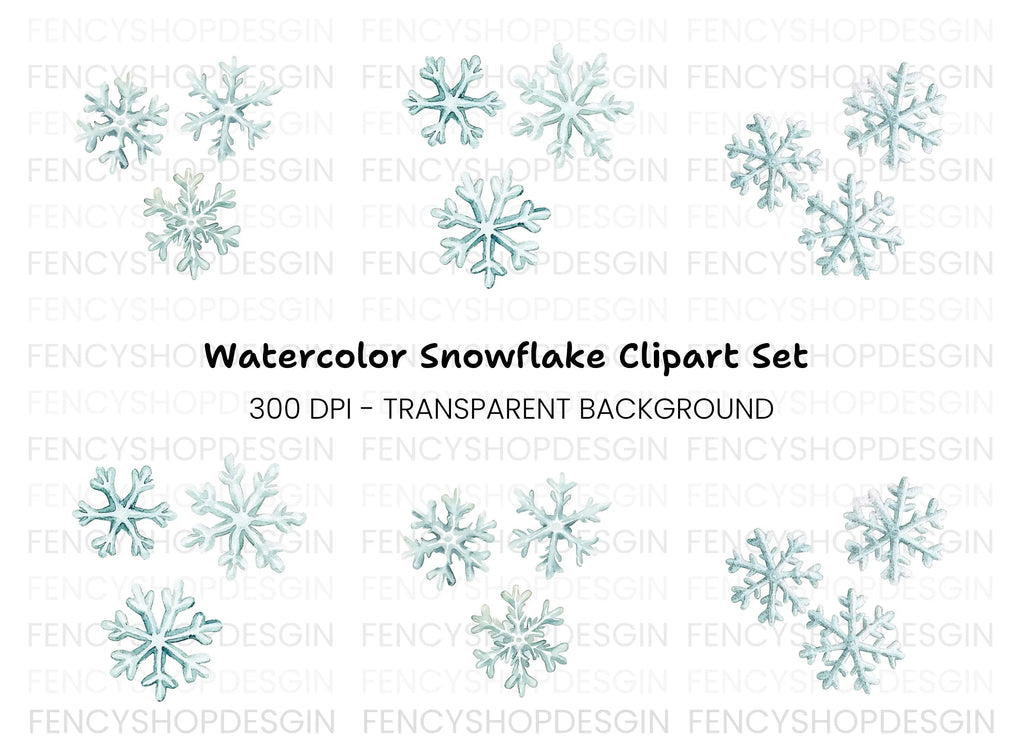 Snowflake Clipart Bundle