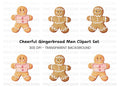 Festive Gingerbread Couple Clipart Bundle