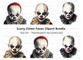 Pennywise Inspired Clown Clipart Bundle