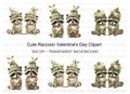Cute Raccoon Leaf Hats Clipart Bundle