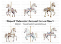 Carousel Horses Clipart Bundle