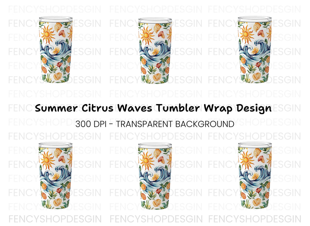 Summer Beach Tumbler Clipart Bundle