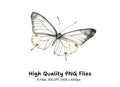 Elegant White Butterfly Clipart Bundle