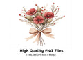 Christmas Floral Bouquets Clipart Bundle