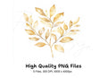 Golden Leaves Clipart Bundle